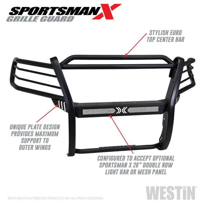 Westin 40-33845 Sportsman X Grille Guard; Textured Black; - Truck Part Superstore