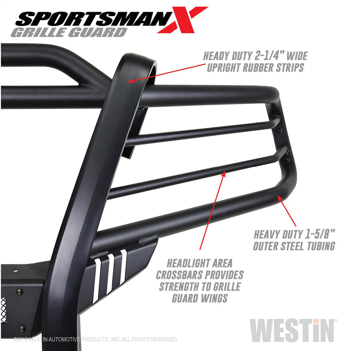 Westin 40-33845 Sportsman X Grille Guard; Textured Black; - Truck Part Superstore