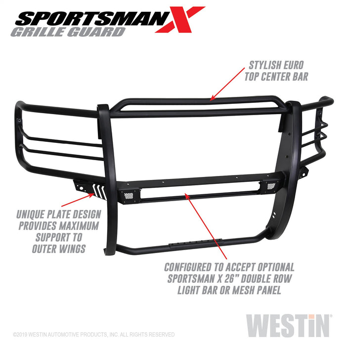 Westin 40-33875 Sportsman X Grille Guard; Textured Black; - Truck Part Superstore