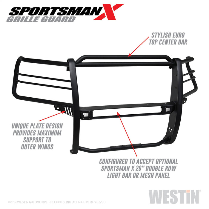 Westin 40-33955 Sportsman X Grille Guard; Textured Black; - Truck Part Superstore