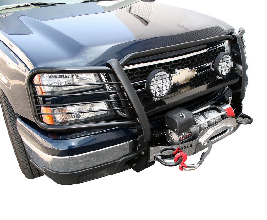 Westin 40-91175 Sportsman Winch Mount Grille Guard; Steel; Black Finish; - Truck Part Superstore