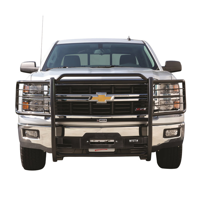 Westin 40-93685 Sportsman Winch Mount Grille Guard; Steel; Black Finish; - Truck Part Superstore