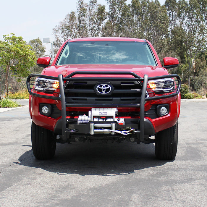 Westin 40-93885 Sportsman Winch Mount Grille Guard; Steel; Black Finish; - Truck Part Superstore