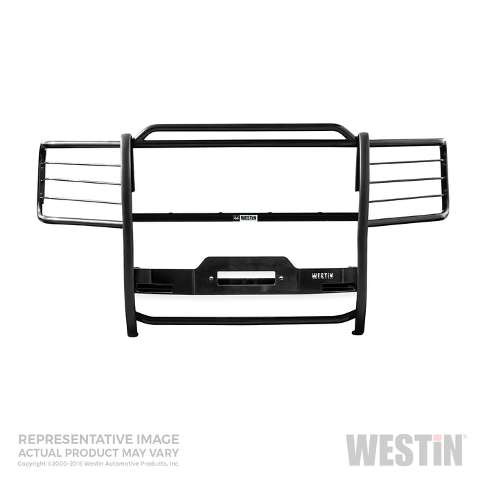 Westin 40-93905 Sportsman Winch Mount Grille Guard; Steel; Black Finish; - Truck Part Superstore