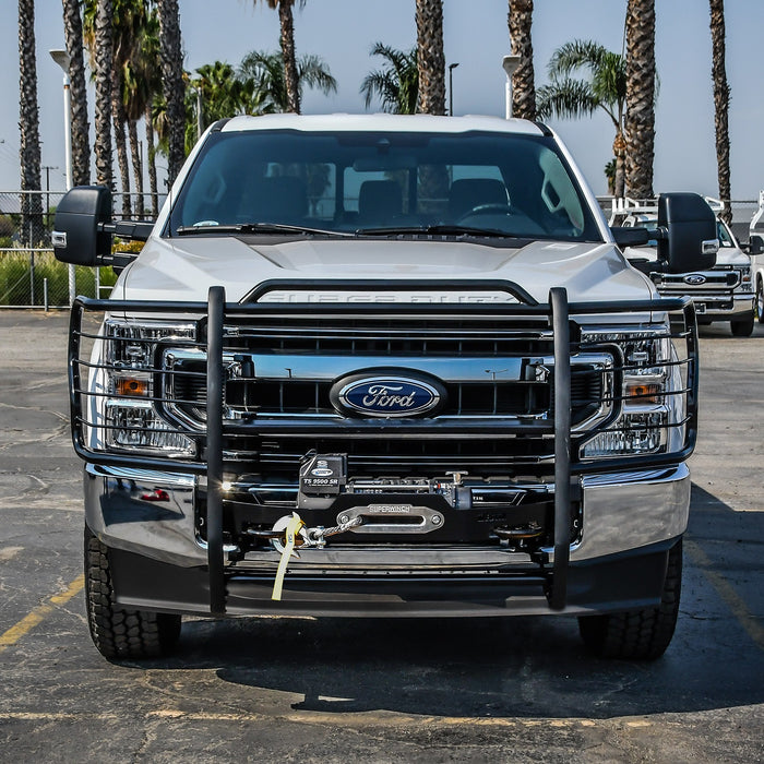 Westin 40-94015 Sportsman Winch Mount Grille Guard; Steel; Black Finish; - Truck Part Superstore