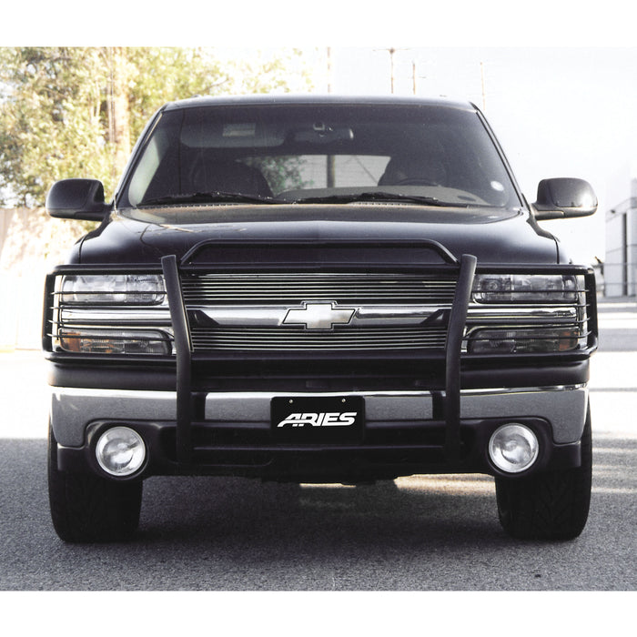 ARIES 4043 Black Steel Grille Guard, Select Chevrolet Silverado 1500, Suburban, Tahoe for Select Chevrolet Suburban 1500