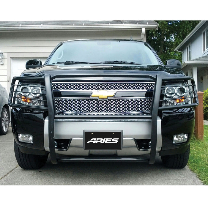 ARIES 4065 Black Steel Grille Guard, Select Chevrolet Avalanche, Suburban 1500, Tahoe for Select Chevrolet Suburban 1500