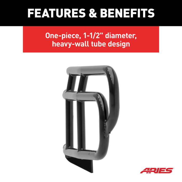 ARIES 4076 Black Steel Grille Guard, Select Hummer H2 for Select Hummer H2