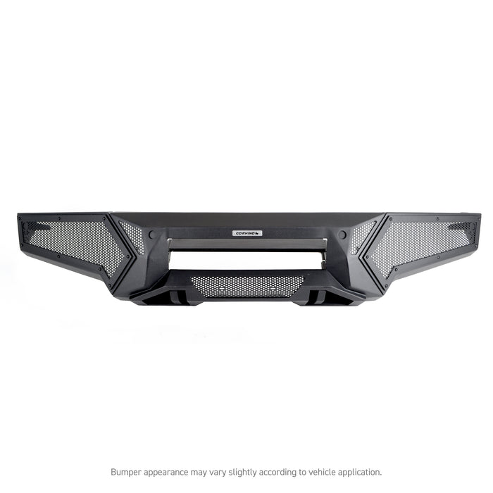Go Rhino 343981T Low profile steel bumper with powered light mount protects front of vehicle - Truck Part Superstore