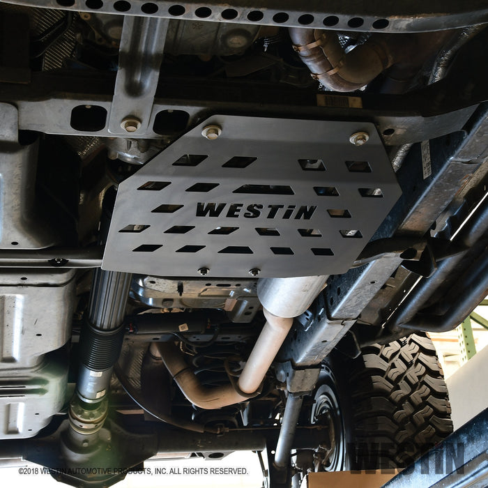 Westin 42-21085 Transfer Case Skid Plate; Textured Black Finish; - Truck Part Superstore