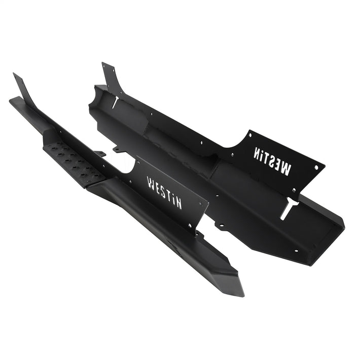 Westin 42-7005 Rock Slider Steps; Black Steel; - Truck Part Superstore