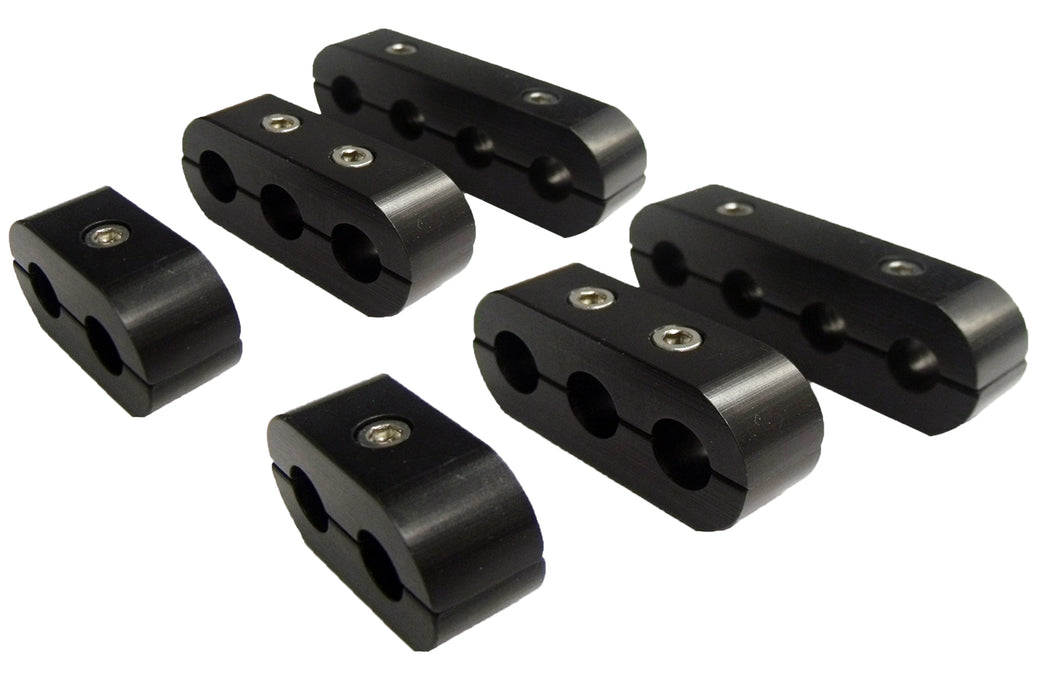 Taylor Cable 42301 Spark Plug Wire Separator; Billet Aluminum; 7-8mm; Clamp Style; Black - Truck Part Superstore