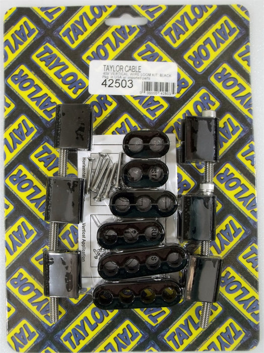 Taylor Cable 42503 V8 Vertical Wire Loom Kit - Truck Part Superstore