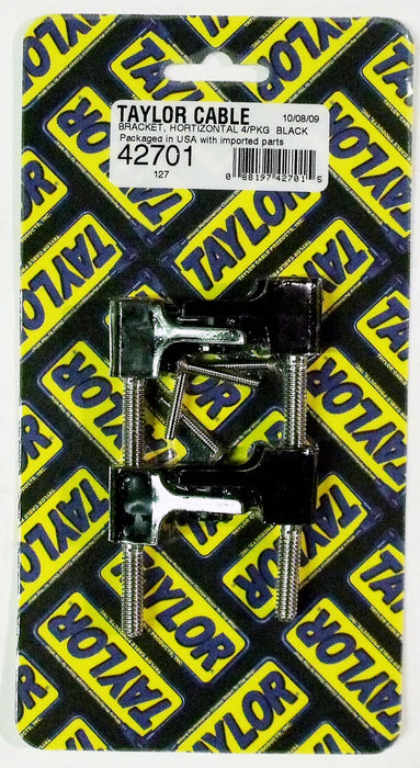 Taylor Cable 42701 Spark Plug Wire Separator Bracket; Horizontal; 4 Per Package; Black; - Truck Part Superstore