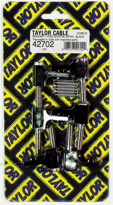 Taylor Cable 42702 Spark Plug Wire Separator Bracket; Horizontal; 6 Per Package; Black; - Truck Part Superstore