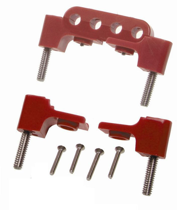 Taylor Cable 42721 Spark Plug Wire Separator Bracket; Horizontal; 4 Per Package; Red; - Truck Part Superstore