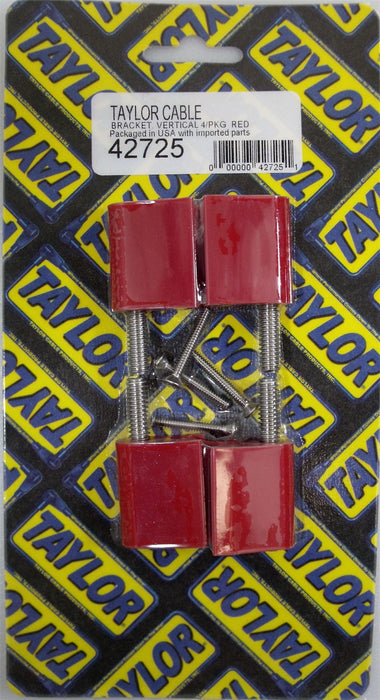 Taylor Cable 42725 Spark Plug Wire Separator Bracket; Vertical; 4 Per Package; Red; - Truck Part Superstore