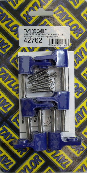 Taylor Cable 42762 Spark Plug Wire Separator Bracket; Horizontal; 6 Per Package; Blue; - Truck Part Superstore