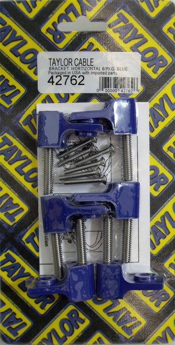 Taylor Cable 42762 Spark Plug Wire Separator Bracket; Horizontal; 6 Per Package; Blue; - Truck Part Superstore