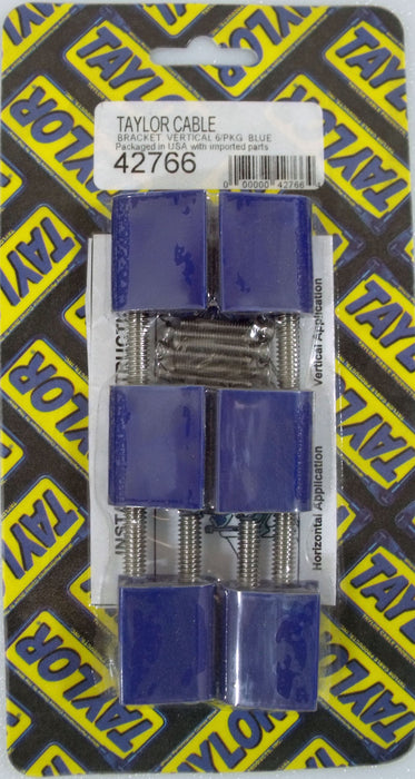 Taylor Cable 42766 Spark Plug Wire Separator Bracket; Vertical; 6 Per Package; Blue; - Truck Part Superstore