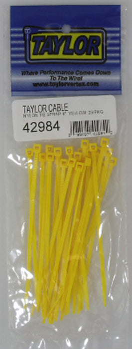 Taylor Cable 42984 Cable Wire Ties; 4 in. Length; Yellow; 25 Per Package; - Truck Part Superstore