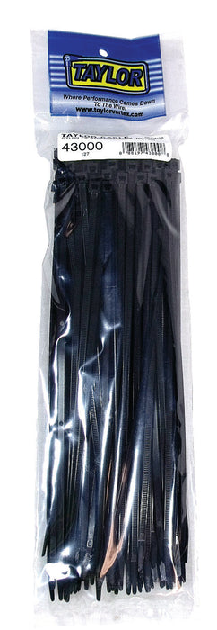 Taylor Cable 43000 Cable Wire Ties; 8 in. Length; Black; 100 Per Package; - Truck Part Superstore