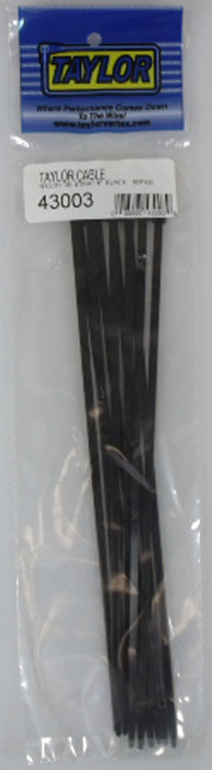 Taylor Cable 43003 Cable Wire Ties; 8 in. Length; Black; 10 Per Package; - Truck Part Superstore