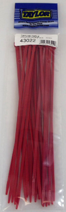 Taylor Cable 43022 Cable Wire Ties; 8 in. Length; Red; 25 Per Package; - Truck Part Superstore