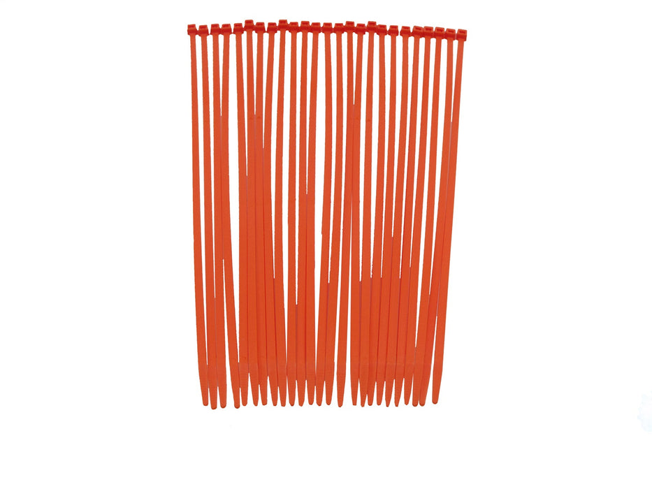 Taylor Cable 43032 Cable Wire Ties; 8 in. Length; Orange; 25 Per Package; - Truck Part Superstore