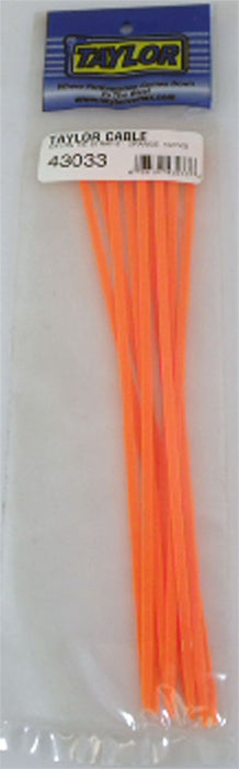 Taylor Cable 43033 Cable Wire Ties; 8 in. Length; Orange; 10 Per Package; - Truck Part Superstore
