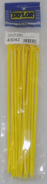 Taylor Cable 43042 Cable Wire Ties; 8 in. Length; Yellow; 25 Per Package; - Truck Part Superstore