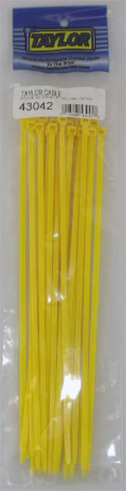 Taylor Cable 43042 Cable Wire Ties; 8 in. Length; Yellow; 25 Per Package; - Truck Part Superstore