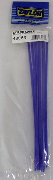 Taylor Cable 43063 Cable Wire Ties; 8 in. Length; Blue; 10 Per Package; - Truck Part Superstore