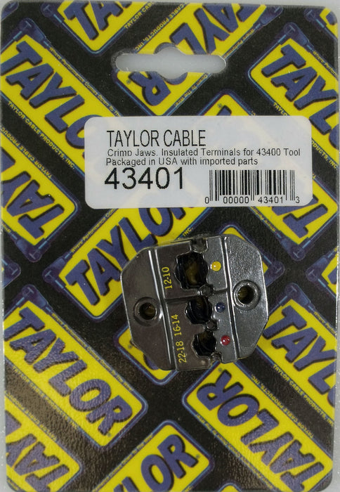 Taylor Cable 43401 Professional Wire Crimp Tool Die; 22-10 Gauge Insulated Wire; - Truck Part Superstore