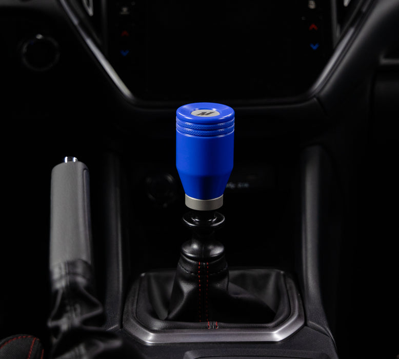 Mishimoto MMSK-WRX-22WRB Weighted Shift Knob, Fits Subaru WRX 2022+, World Rally Blue, Silver Core - Truck Part Superstore