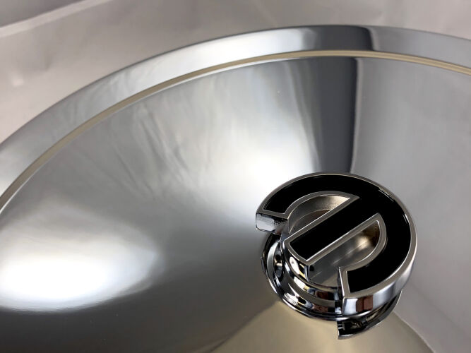 ProForm 440-338 Deluxe Air Cleaner Center Nut MOPAR Omega Style Chrome w/Black Proform - Truck Part Superstore
