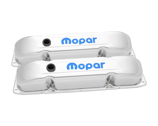 ProForm 440-813 Engine Valve Covers Steel Chrome Mopar Emblem Fits B/RB/Big Block Engines Proform - Truck Part Superstore