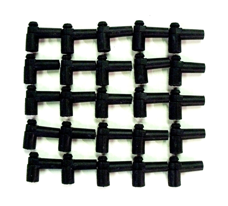 Taylor Cable 44056 HEI Distributor Boot; 90 Degree; w/Holddown; Quantity 25; Black; - Truck Part Superstore