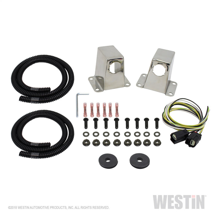 Westin 45-0000S Grille Guard Sensor Relocator Kit; Front; Polished; - Truck Part Superstore