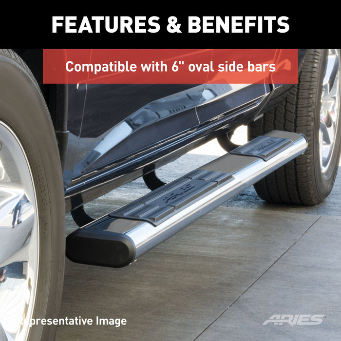 ARIES 4523 Mounting Brackets for 6" Oval Side Bars for Select Ram 2500