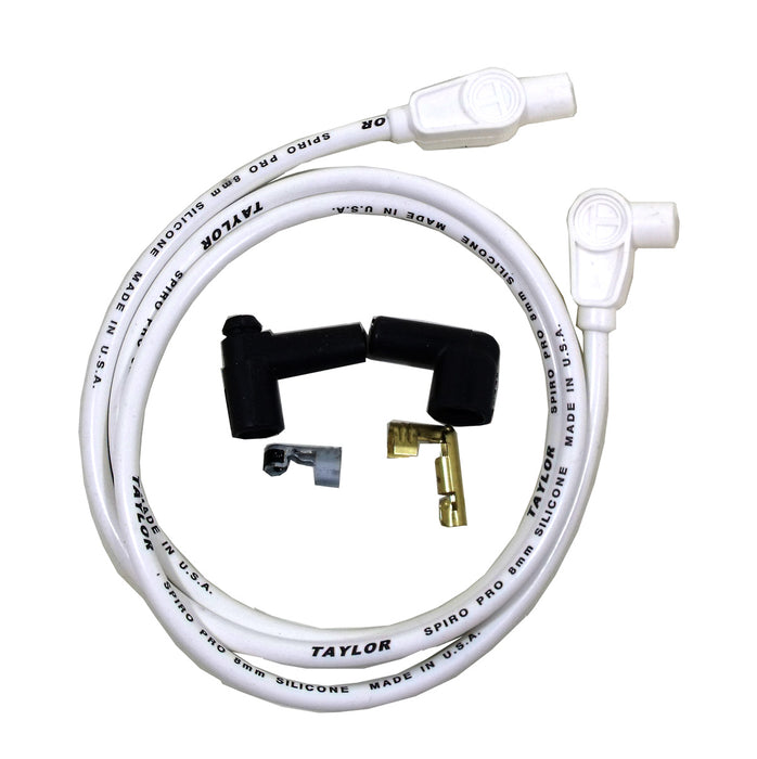Taylor Cable 45493 8mm Spiro-Pro Spark Plug Wire Repair Kit; 90/180 deg. White; - Truck Part Superstore