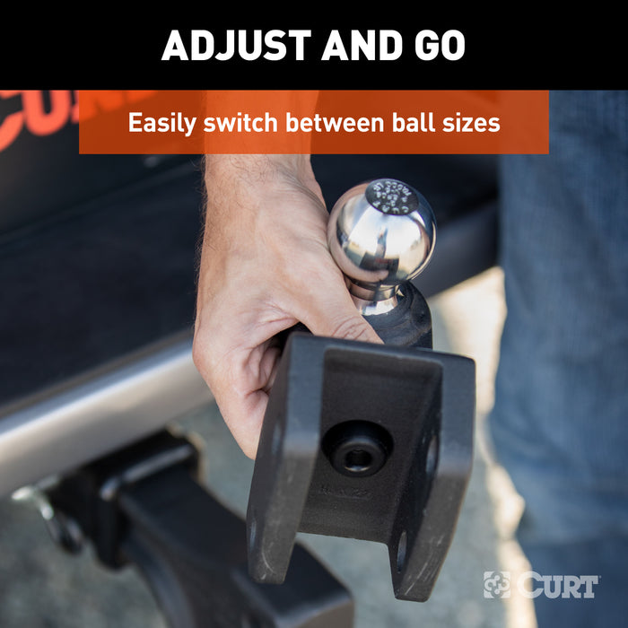 CURT 45933 Dual Ball Attachment for Weight Distribution Shank - Truck Part Superstore