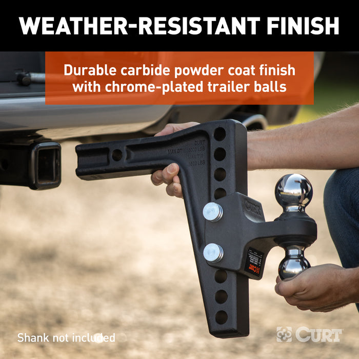 CURT 45933 Dual Ball Attachment for Weight Distribution Shank - Truck Part Superstore