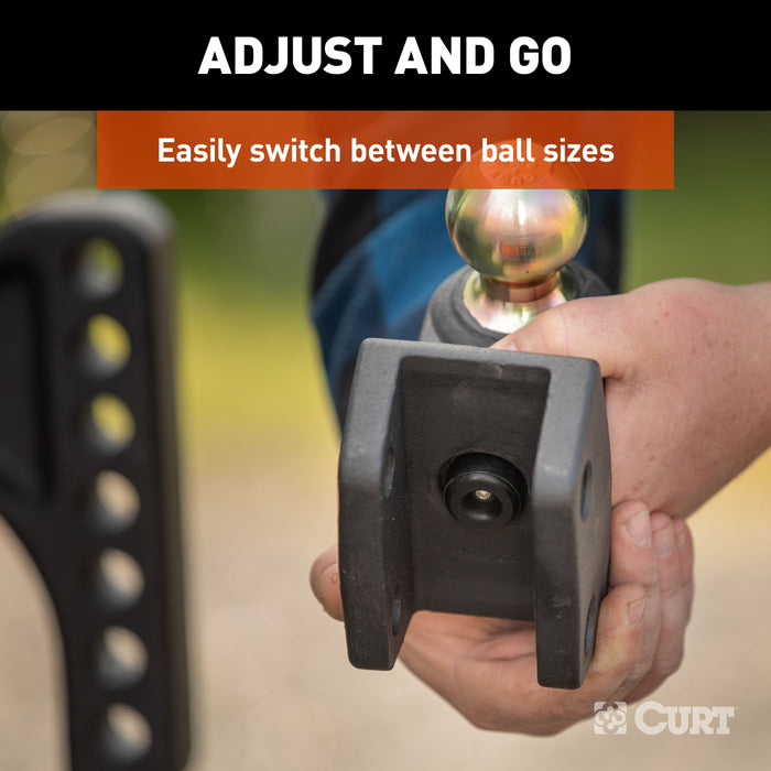 CURT 45934 HD Dual Ball Attachment for Weight Distribution Shank - Truck Part Superstore