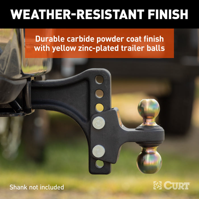 CURT 45934 HD Dual Ball Attachment for Weight Distribution Shank - Truck Part Superstore