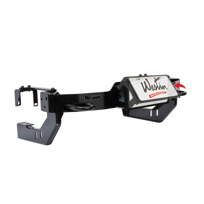 Westin 46-20055 Winch Mount License Plate Relocator; Black; Hardware Included; - Truck Part Superstore