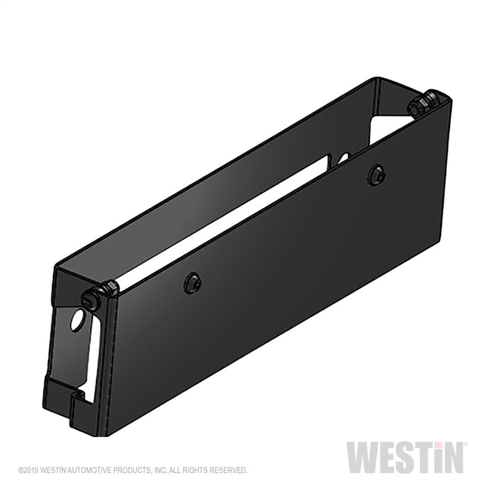 Westin 46-20065 Winch Mount License Plate Relocator; Steel; Black Powder Coat; - Truck Part Superstore