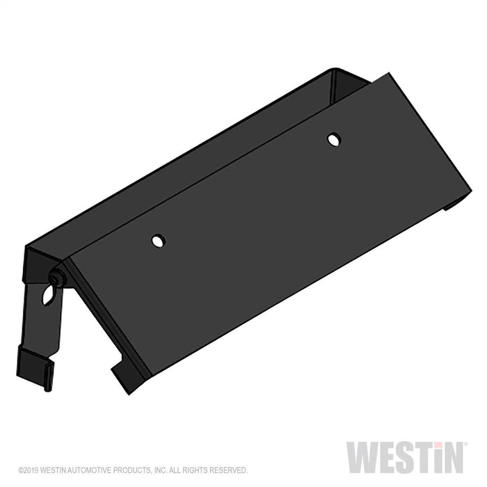 Westin 46-20065 Winch Mount License Plate Relocator; Steel; Black Powder Coat; - Truck Part Superstore