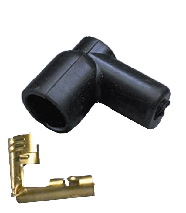 Taylor Cable 46056 Coil Boot / Terminal Kit; Size 7-9mm; 90 deg.; Socket Style; Quantity 1; Black; - Truck Part Superstore