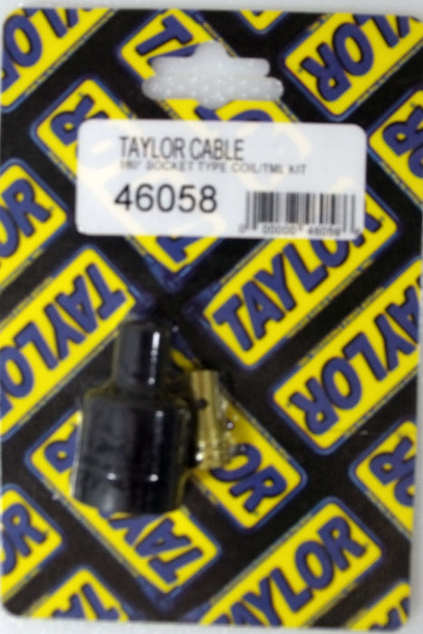 Taylor Cable 46058 Coil Boot / Terminal Kit; Size 7-9mm; 180 deg.; Socket Style; Quantity 1; Black; - Truck Part Superstore
